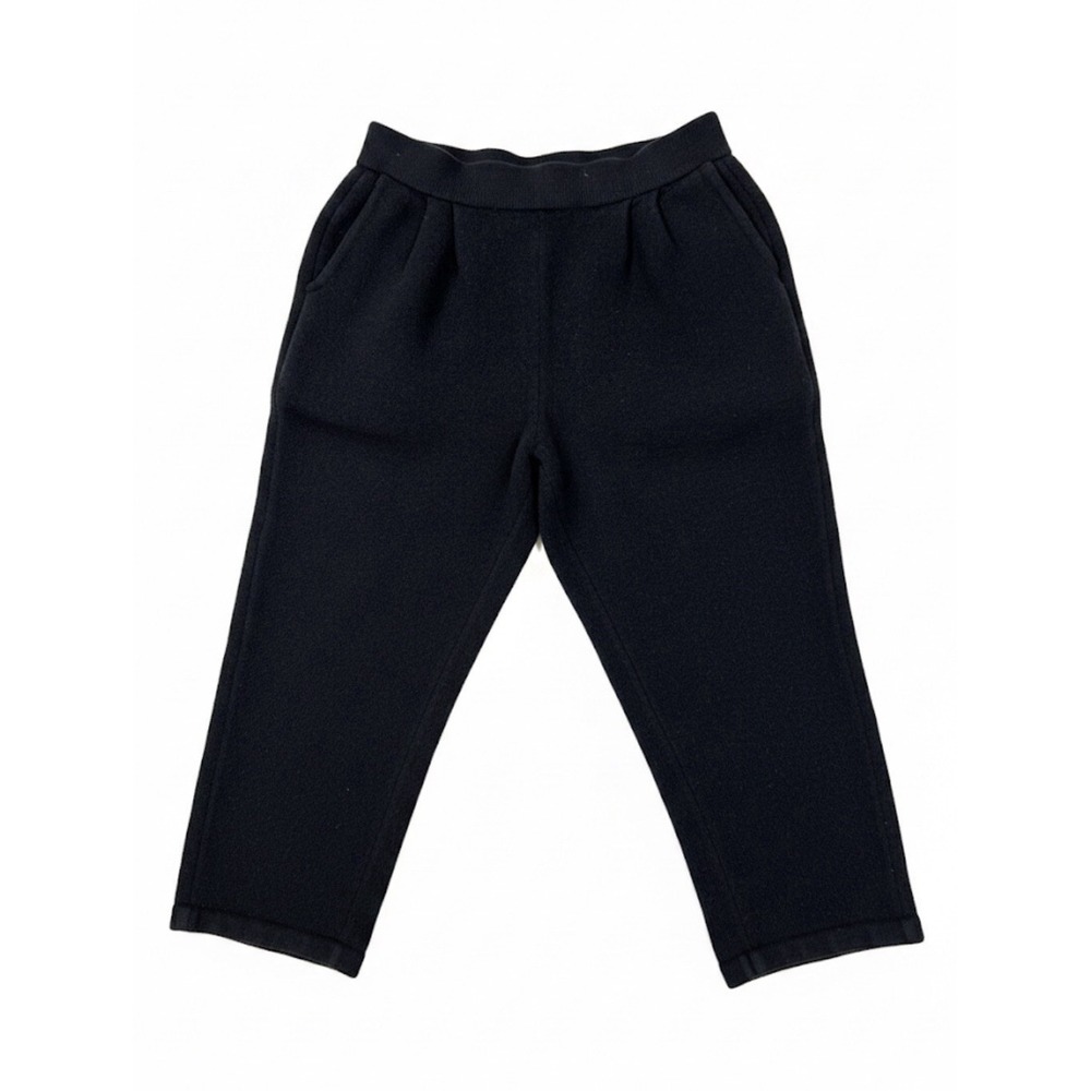 St. John Basics Women Santana Knit‎ Pants Black Sz 6 Tapered Ankle Heavy Wool